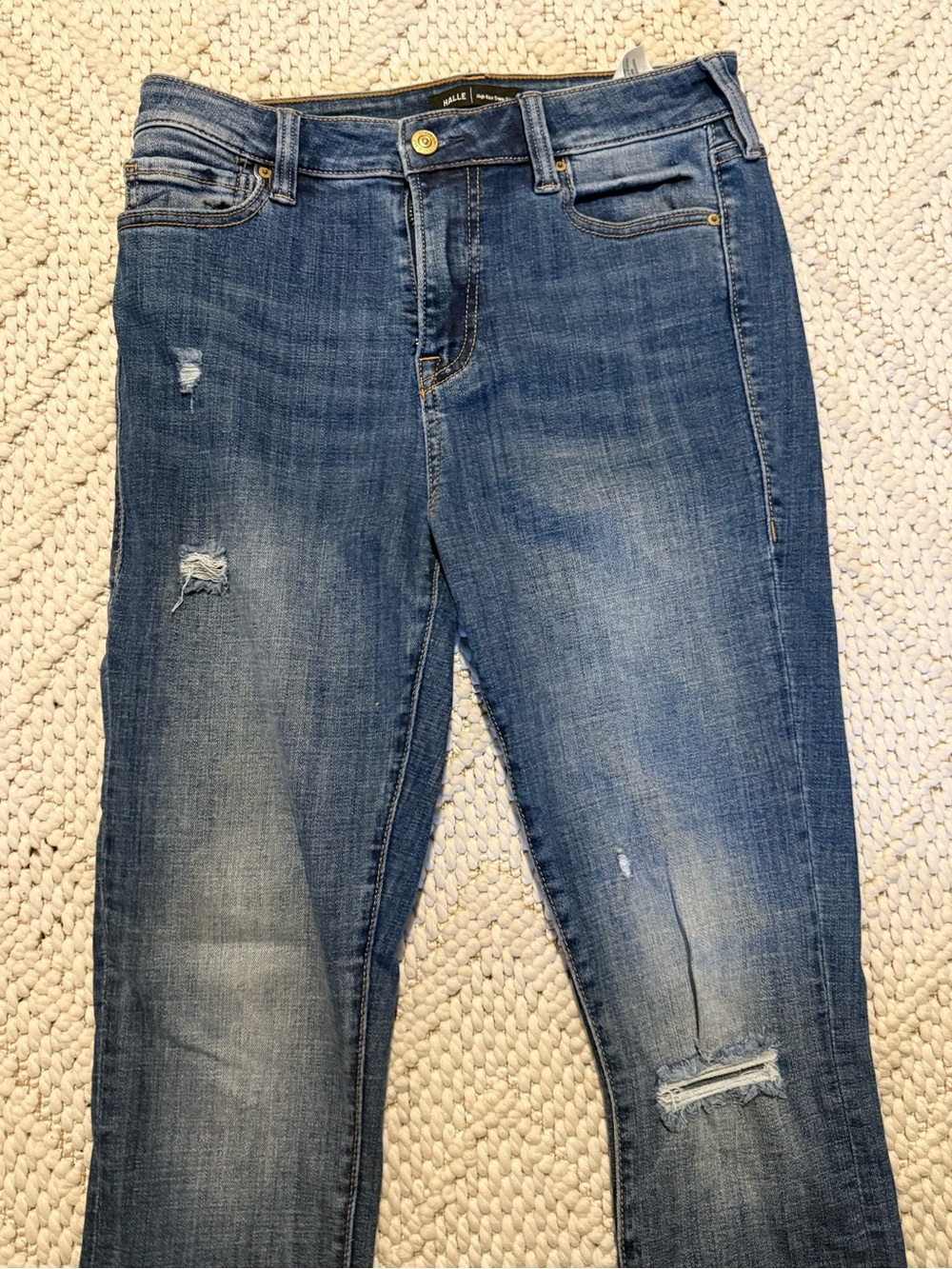 NWOT True Religion Halle high rise Distressed Skinny Jeans Denim 28 - Picture 4 of 6